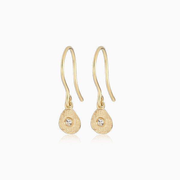 Amazon.com: Gold Teardrop Drop Dangle Earrings for Women Hypoallergenic  Handmade Hammered Gold Earrings for Sensitive Ears : Handmade Products